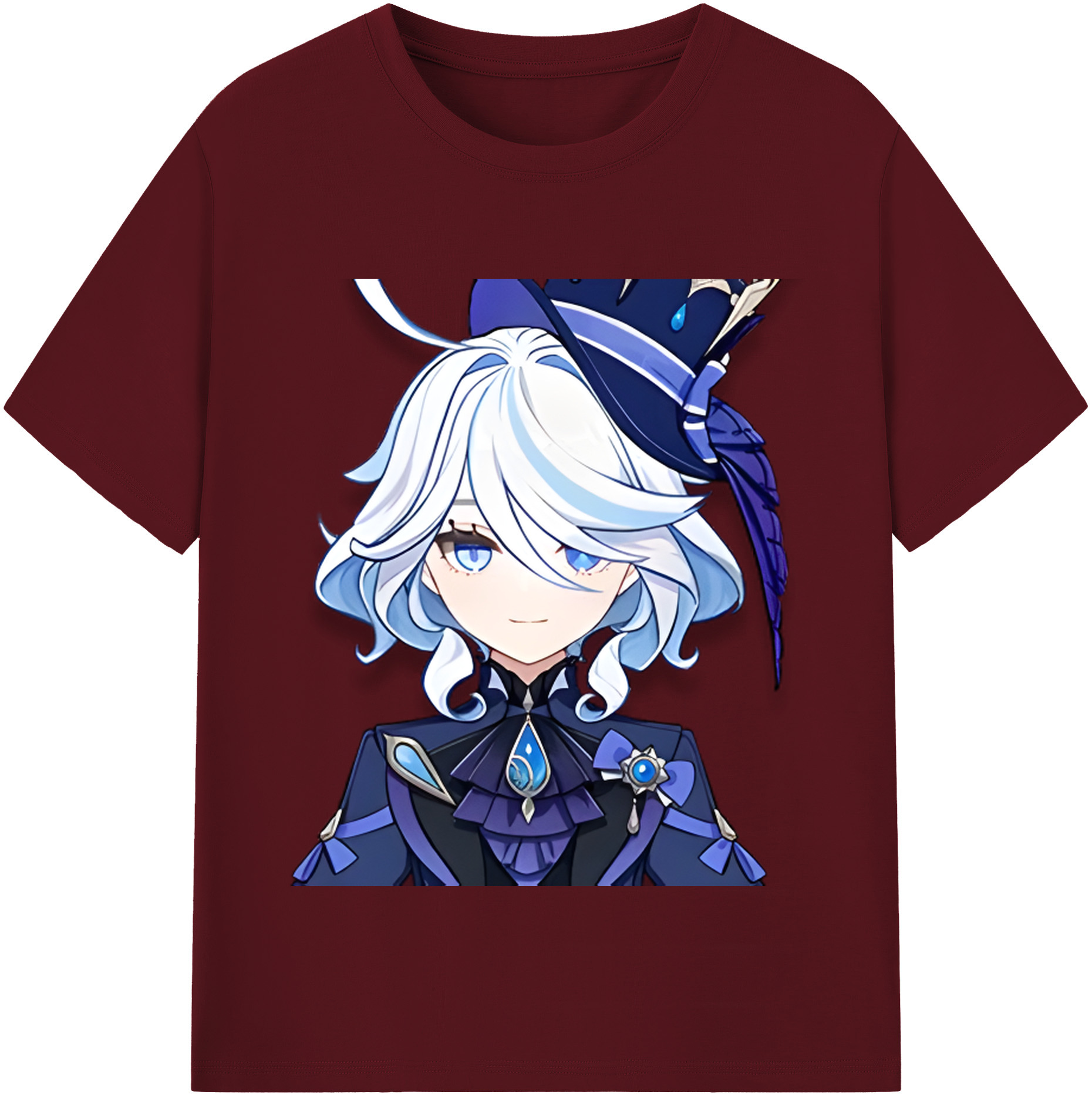 げんし神 フリーナ genshin Furina 綿100％半袖Tシャツ（フロントプリント）